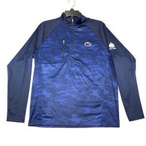 Ahead Penn State Nittany Lions Mens Small Blue Camo 1/4 Zip Golf Pullover